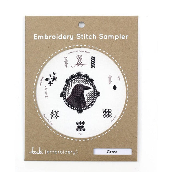 Embroidery Stitch Sampler - Crow