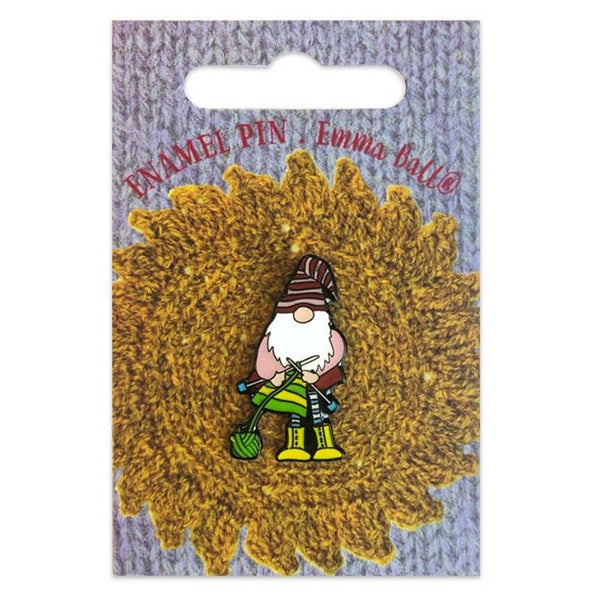 Knitting Gnome Enamel Pin