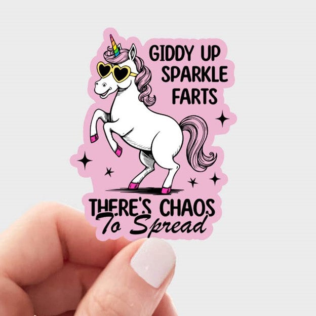 Giddy Up Sparkle Farts Sticker