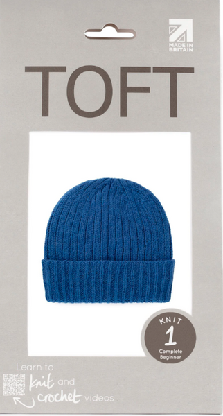 Learn to Knit Hat Kit - Blue