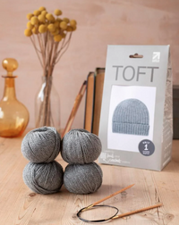 Learn to Knit Hat Kit - Shale