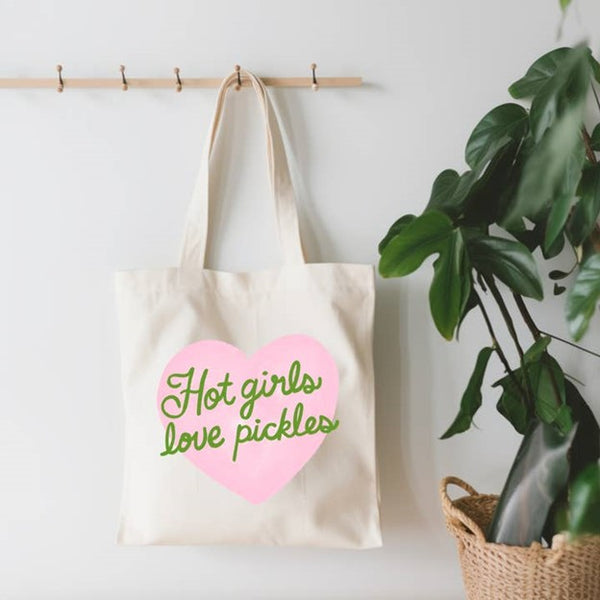 Hot Girls Love Pickles Canvas Tote Bag