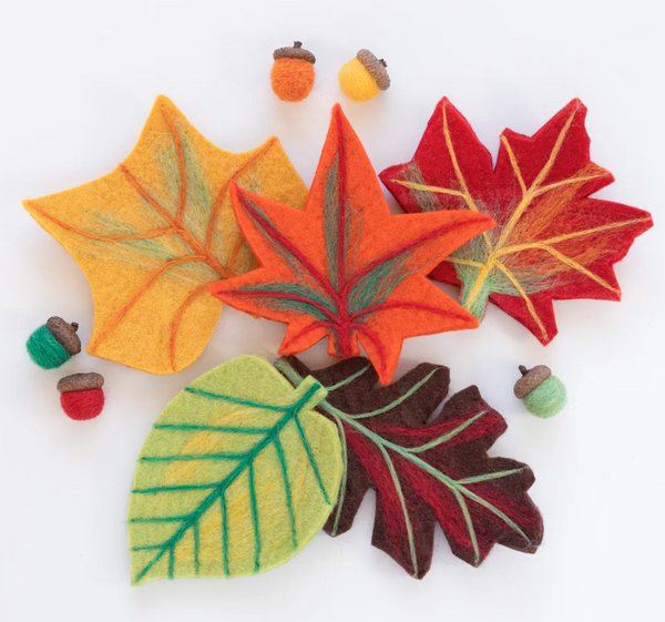Fall Leaves & Acorns Needle Felting Kit