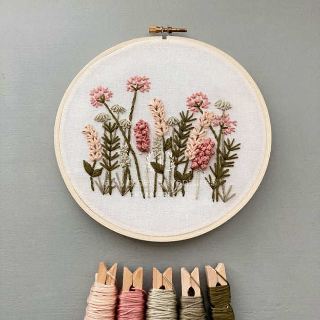 Embroidery Kit - Meadow in Blush & Olive