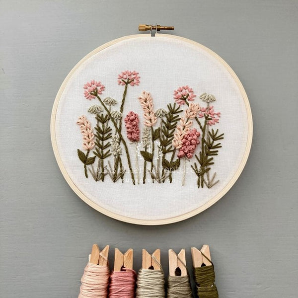Embroidery Kit - Meadow in Blush & Olive