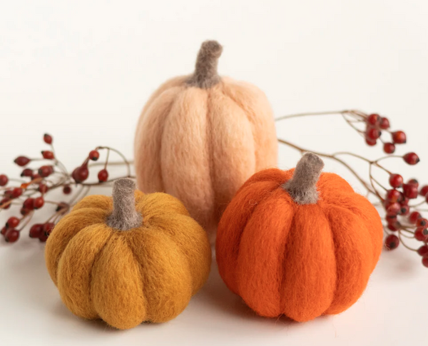 Pumpkin Trio Mini Needle Felting Kit
