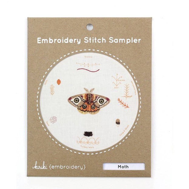 Embroidery Stitch Sampler - Moth