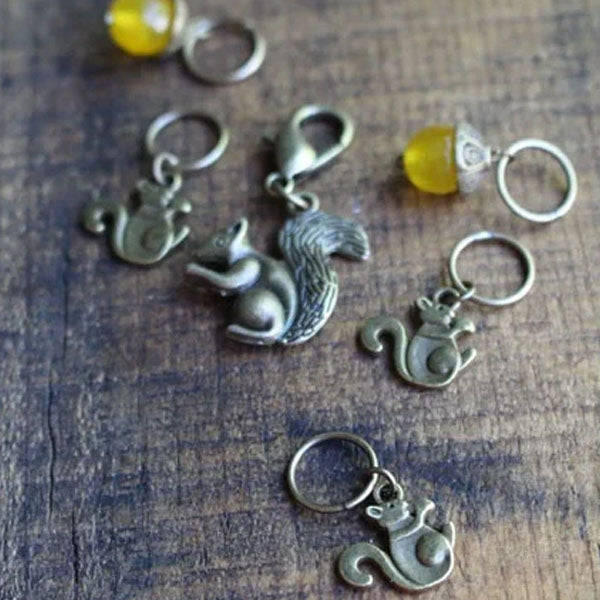 Animal Family Stitch Markers - Squirrels