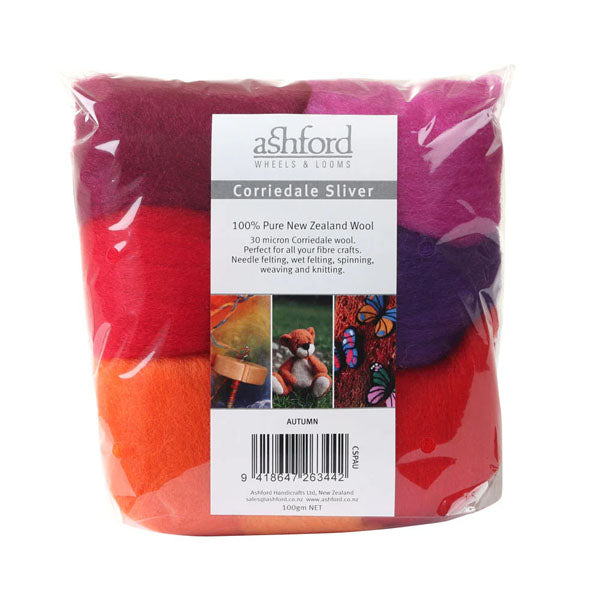 Corriedale Sliver Pack - Autumn