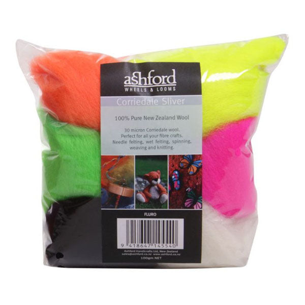 Corriedale Sliver Pack - Fluro