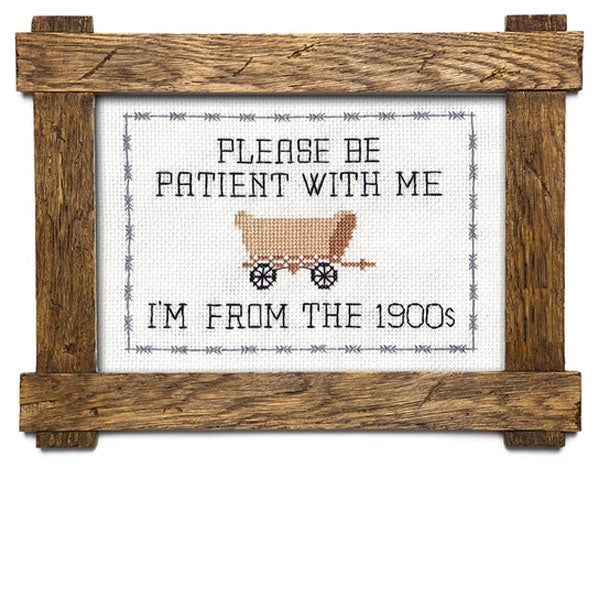 Please be Patient with Me Counted Cross Stitch Kit