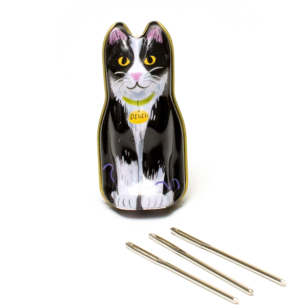 Black Cat Tin with Tapestry Needles