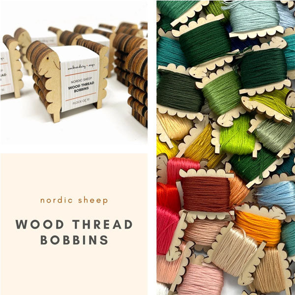 Nordic Sheep Wood Thread Bobbin