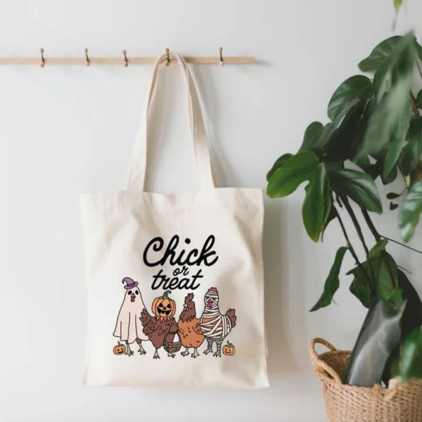 Chick or Treat Canvas Tote Bag