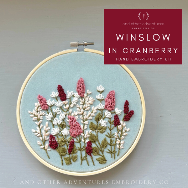 Embroidery Kit - Winslow in Cranberry