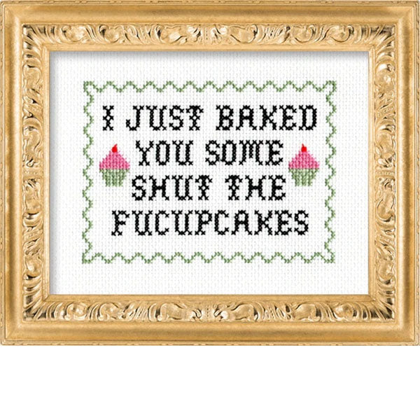 I Just Baked You Some Cupcakes Counted Cross Stitch Kit