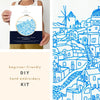 Oia, Santorini Greece Embroidery Kit
