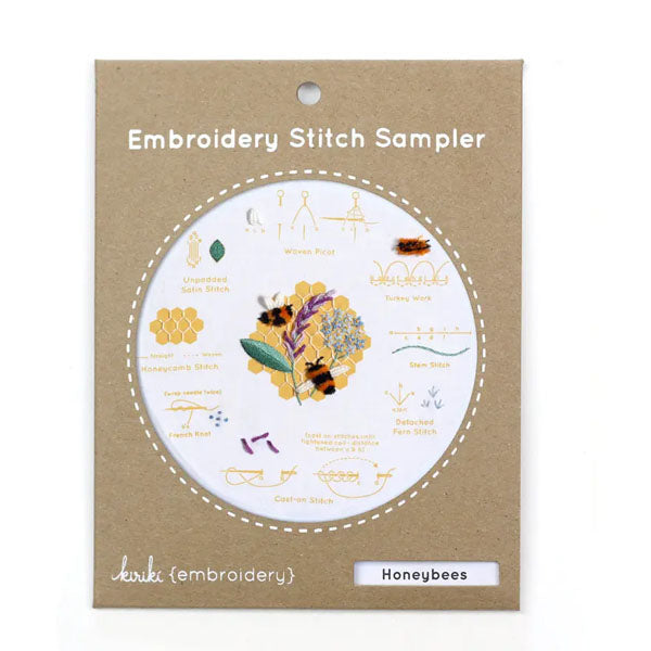 Embroidery Stitch Sampler - Honeybees