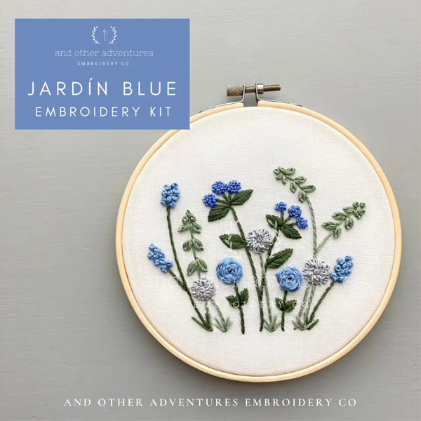 Embroidery Kit - Jardin in Blue