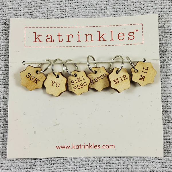 Increase / Decrease Wood Stitch Marker Set
