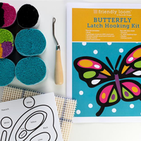 Butterfly Latch Hooking Kit