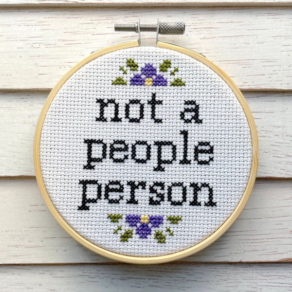 Not a People Person Counted Cross Stitch Kit