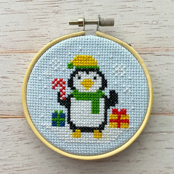 Penguin Ornament Counted Cross Stitch Kit