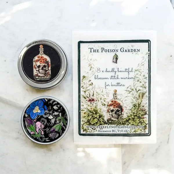 Poison Garden Stitch Marker Set with Tin