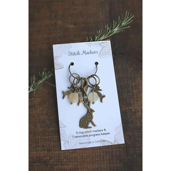 Woodland Stitch Markers - Rabbits