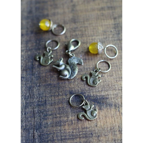 Animal Family Stitch Markers - Squirrels