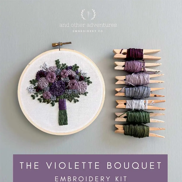 Embroidery Kit - Violette Bouquet