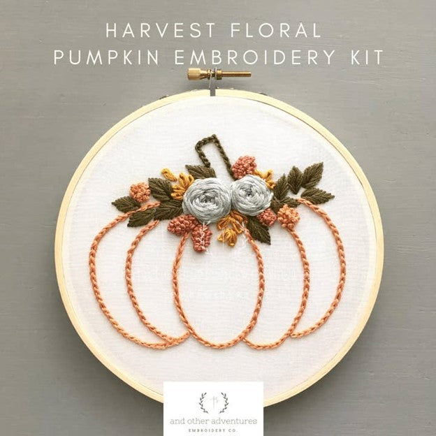 Embroidery Kit - Harvest Floral Pumpkin