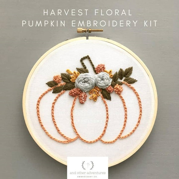 Embroidery Kit - Harvest Floral Pumpkin