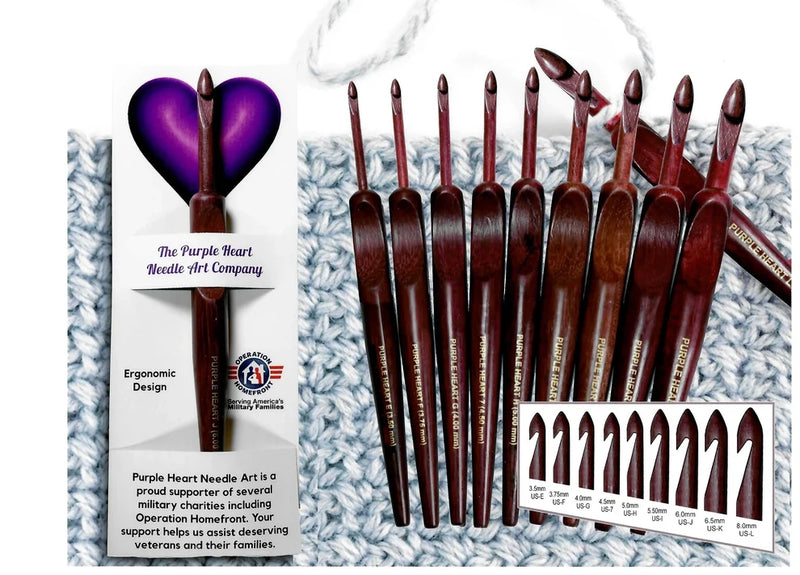 Purple Heart Ergonomic 6" Crochet Hook