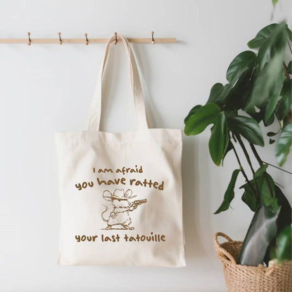 I am Afraid You Have Ratted Your Last Tatouille Small Canvas Tote Bag