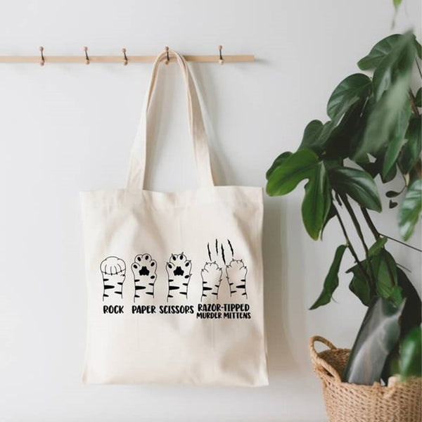 Rock Paper Scissors Canvas Tote Bag