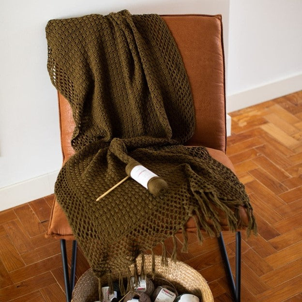 Boho Throw Blanket Crochet Kit