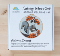 Autumn Squirrel Needle Felting Kit