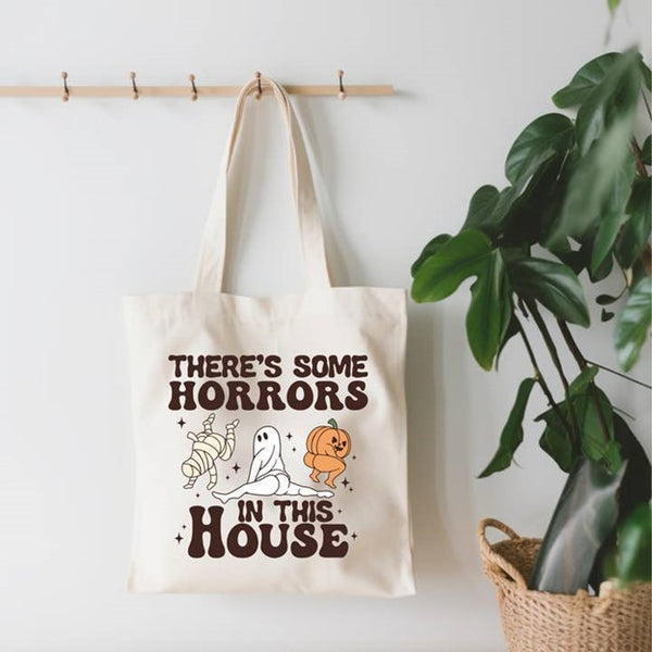 There's Some Horrors in this House Canvas Tote Bag