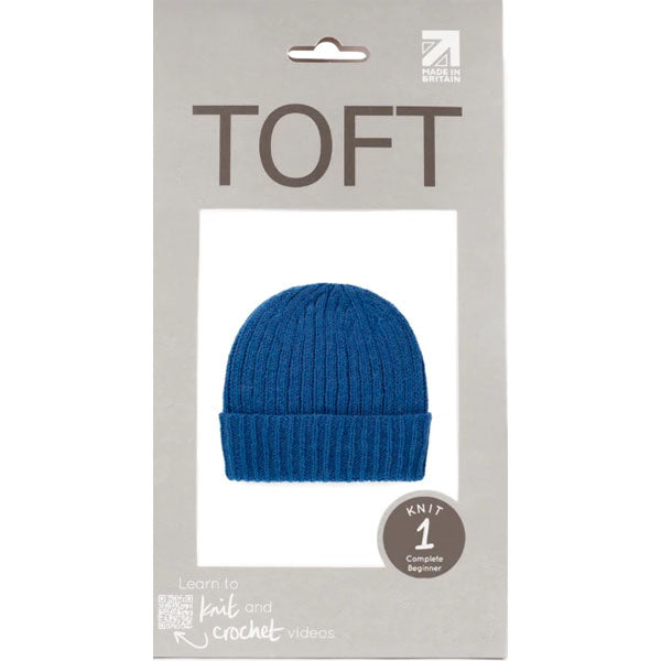 Learn to Knit Hat Kit - Blue