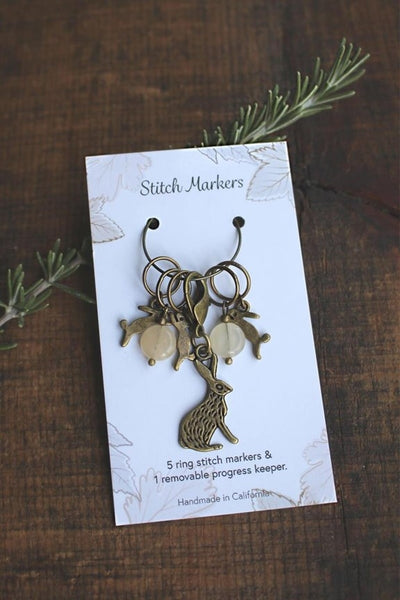 Woodland Stitch Markers - Rabbits
