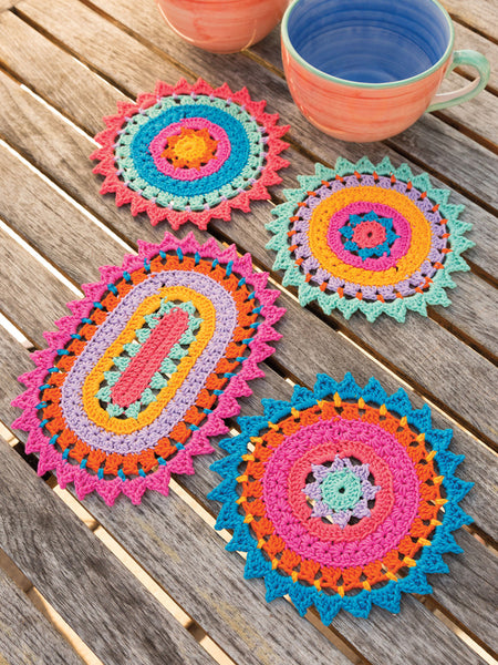 Color Burst Coasters Pattern