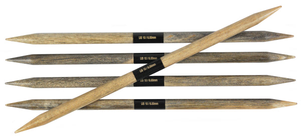 LYKKE 6" Double-pointed Driftwood Needles