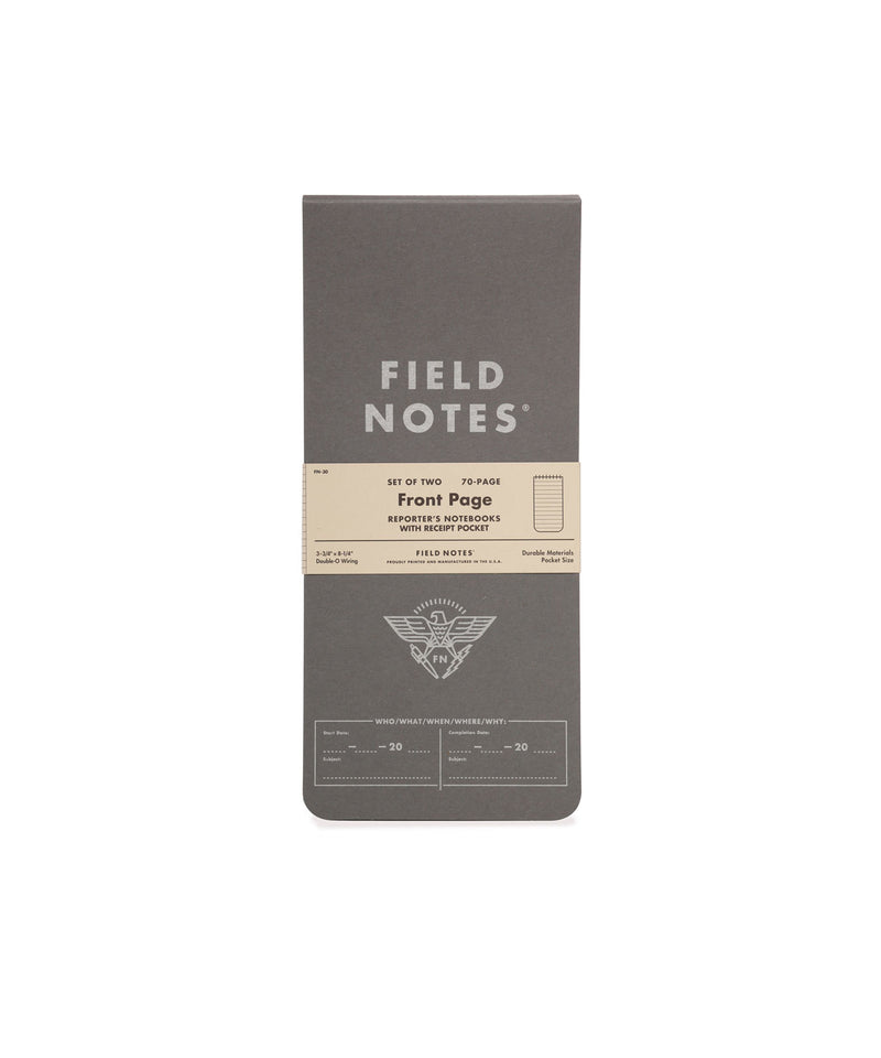 Front Page Reporters Notebook