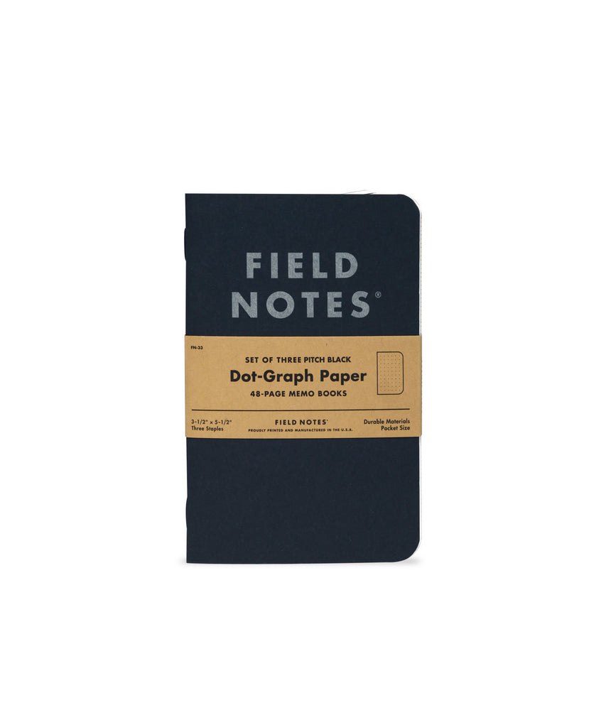 Pitch Black Memo Book - Dot Grid Field Notebook
