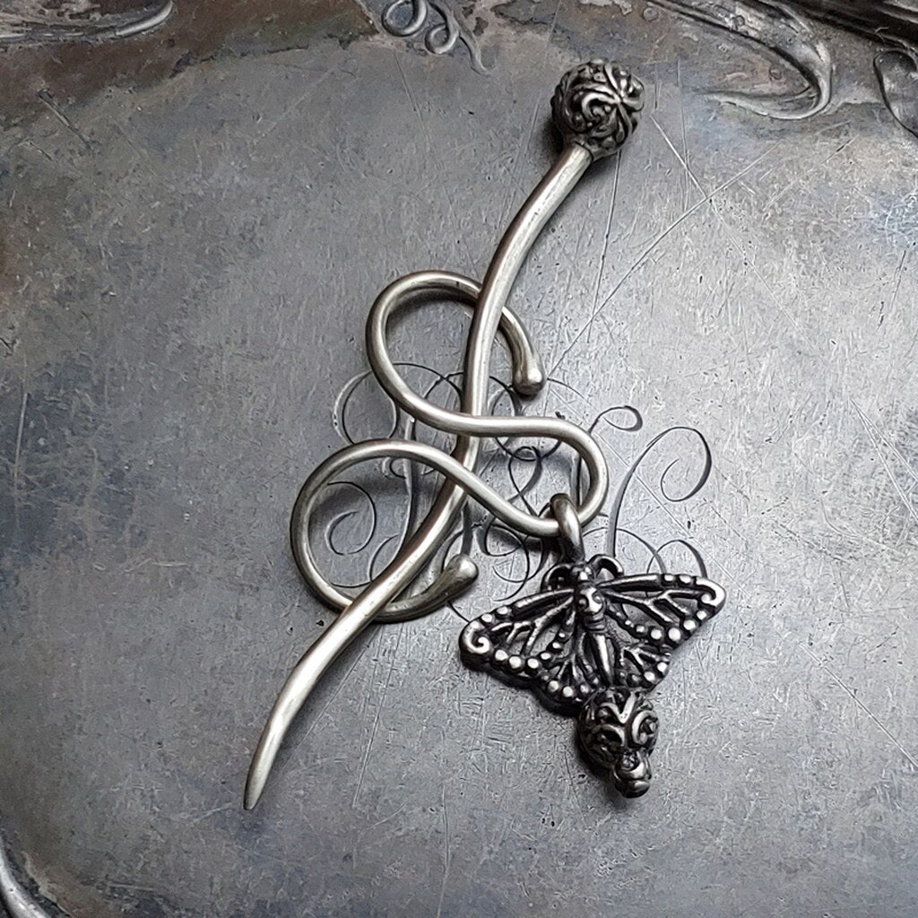 Monarch Charm Lock Shawl Pin and Cuff