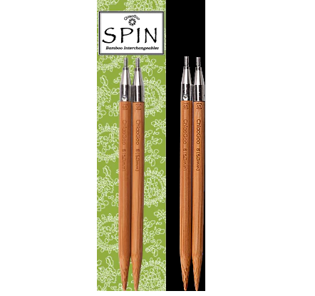 SPIN Bamboo Interchangeable Needle Tips - 5"