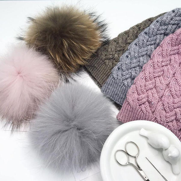 Alexandra Davidoff Chloe Cabled Hat Kit - Quixotic Exotic Fingering