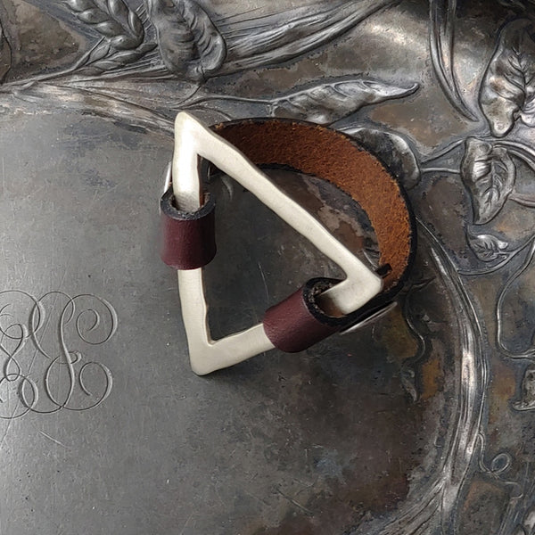 Mid Century Modern Triangle Shawl Cuff / Shawl Pin