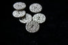 Floral Antique Silver Button - 15mm and 20mm